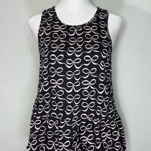 Kate Spade Black and White Bow Print Top